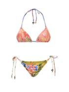 Zimmermann - Tropicana Floral-print Bikini - Womens - Multi