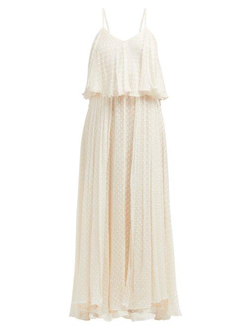 Matchesfashion.com Mes Demoiselles - Donatella Fil Coup Tiered Maxi Dress - Womens - Ivory