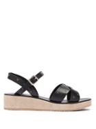 Matchesfashion.com A.p.c. - Studded Cross Strap Leather Sandals - Womens - Black