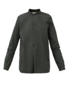 Matchesfashion.com Toogood - The Botanist Stand-collar Cotton-poplin Shirt - Womens - Dark Green