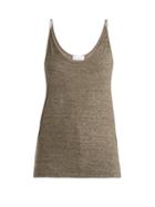 Matchesfashion.com Raey - Deep Scoop Neck Jersey Cami Top - Womens - Charcoal