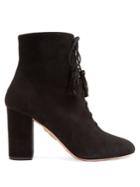 Aquazzura Jourdan Lace-up Suede Boots