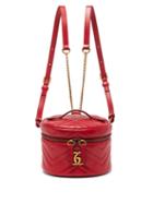 Matchesfashion.com Gucci - Gg Marmont Mini Leather Backpack - Womens - Red
