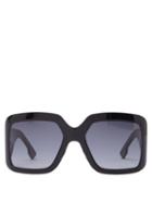 Matchesfashion.com Dior Eyewear - Diorsolight2 Oversized Square Acetate Sunglasses - Womens - Black