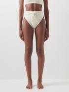 Mara Hoffman - Goldie Tie-waist High-rise Bikini Briefs - Womens - Cream