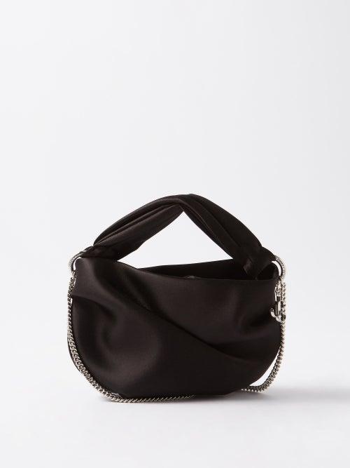 Jimmy Choo - Bonny Twist-handle Satin Handbag - Womens - Black