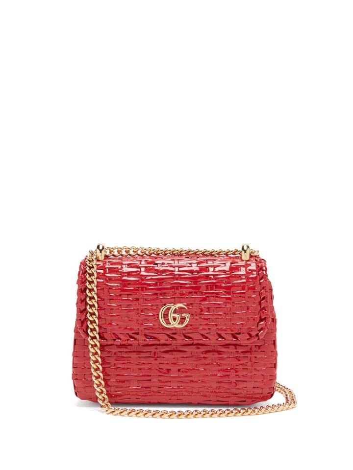 Gucci Cestino Woven-wicker Cross-body Bag