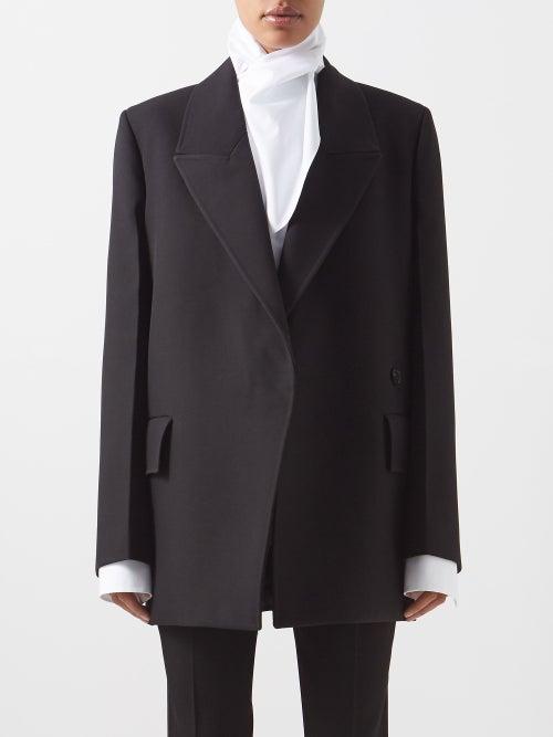 Jil Sander - Dart-tucked Wool-blend Twill Blazer - Womens - Black