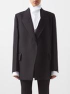 Jil Sander - Dart-tucked Wool-blend Twill Blazer - Womens - Black