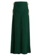 Matchesfashion.com On The Island - Nevis Self Tie Maxi Skirt - Womens - Dark Green
