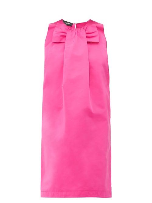 Matchesfashion.com Rochas - Piastra Radsmir Bow Front Satin Dress - Womens - Fuchsia