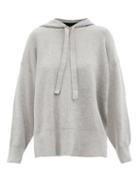 Proenza Schouler White Label - Oversized Cotton-blend Knit Hooded Sweatshirt - Womens - Grey