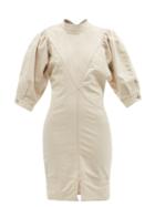 Matchesfashion.com Isabel Marant Toile - Laure Puff-sleeve Denim Midi Dress - Womens - Ivory