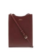 Ladies Bags A.p.c. - Jamie Leather Cross-body Bag - Womens - Burgundy