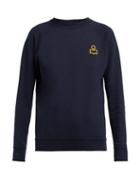 Matchesfashion.com Isabel Marant Toile - Milly Logo Print Cotton Blend Sweatshirt - Womens - Navy
