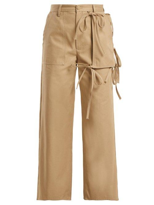 Matchesfashion.com Mm6 Maison Margiela - Utility Pocket Cotton Chino Trousers - Womens - Beige