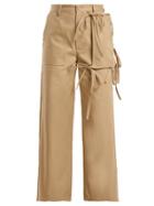 Matchesfashion.com Mm6 Maison Margiela - Utility Pocket Cotton Chino Trousers - Womens - Beige