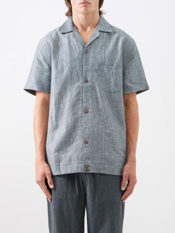Smr Days - Paraiso Patch-pocket Linen Shirt - Mens - Light Grey