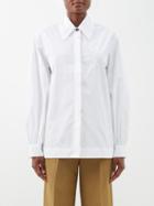 Jil Sander - Concealed-placket Cotton-poplin Shirt - Womens - White
