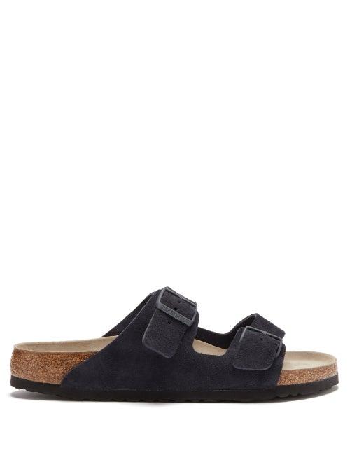 Birkenstock - Arizona Nubuck Sandals - Mens - Navy