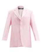 Matchesfashion.com Jacquemus - Homme Oversized Single-breasted Linen Blazer - Womens - Light Pink