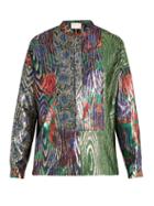 Maison Rabih Kayrouz Multi-jacquard Silk-blend Lam Shirt