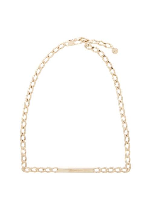 Matchesfashion.com Jacquemus - Logo-plaque Chain Necklace - Womens - Gold