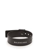 Balenciaga Logo-print Leather Bracelet