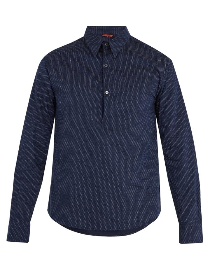 Barena Venezia Half-button Polka Dot-print Cotton Shirt
