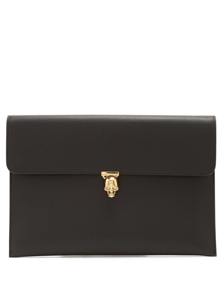 Alexander Mcqueen Skull-detail Leather Clutch
