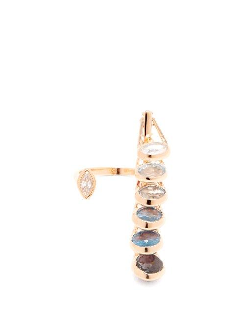 Matchesfashion.com Marie Mas - Dancing 18kt Rose Gold Open Ring - Womens - Pink