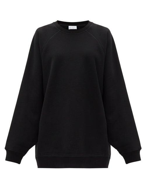 Matchesfashion.com Raey - Organic And Recycled-yarn Cotton-blend Sweatshirt - Womens - Black