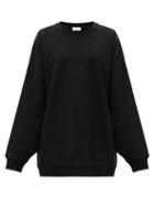 Matchesfashion.com Raey - Organic And Recycled-yarn Cotton-blend Sweatshirt - Womens - Black