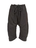 Lemaire - Drawstring-waist Drop-seat Poplin Trousers - Womens - Black
