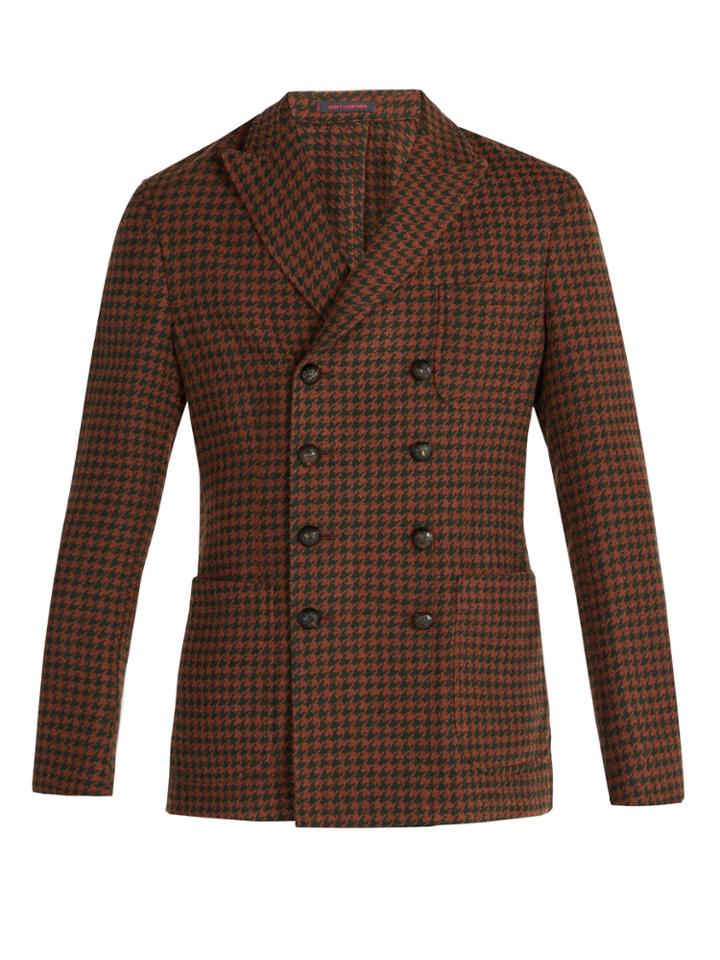 The Gigi Ziggy Houndstooth Double-breasted Blazer