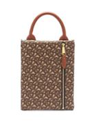 Matchesfashion.com Burberry - Tb Monogram Coated Canvas Pouch - Mens - Brown