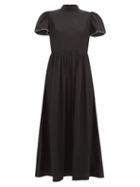 Matchesfashion.com Rhode - Heidi Crystal Embellished Cotton Voile Dress - Womens - Black