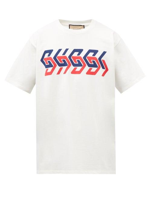 Gucci - Logo-print Cotton-jersey T-shirt - Mens - White