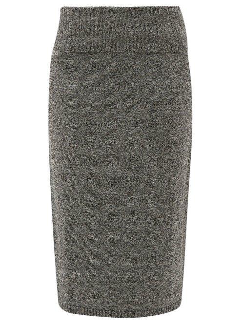 Matchesfashion.com Max Mara Leisure - Trudy Wool Midi Skirt - Womens - Grey
