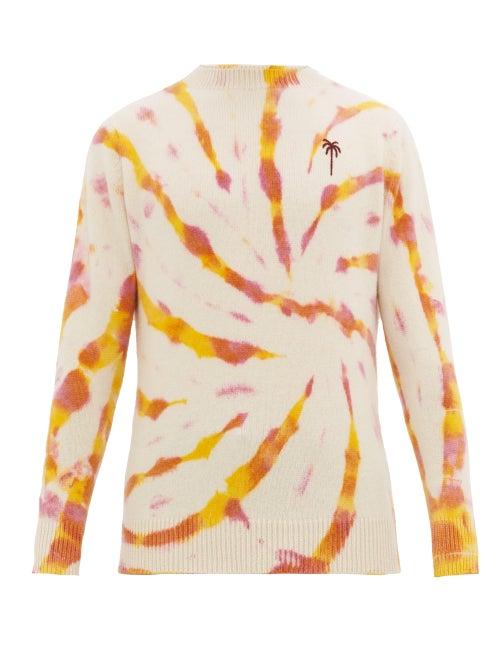 Matchesfashion.com The Elder Statesman - Tie Dye Cashmere Sweater - Mens - White Multi