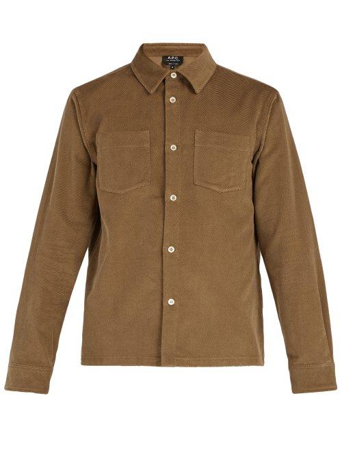 Matchesfashion.com A.p.c. - Joe Corduroy Overshirt - Mens - Beige