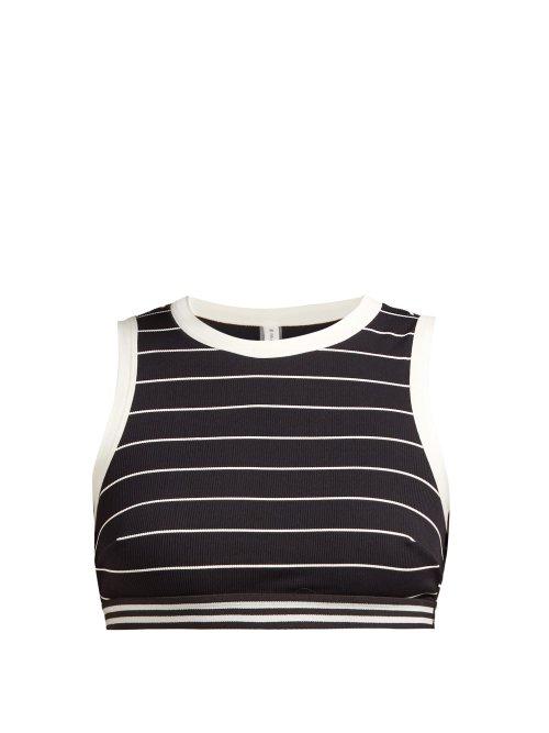 Matchesfashion.com Solid & Striped - The Stacey Striped Bikini Top - Womens - Black Stripe