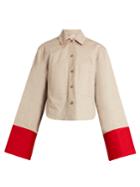 Palmer/harding Contrast-cuffs Cotton-twill Jacket