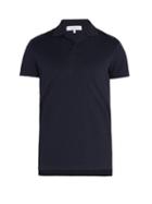 Matchesfashion.com Orlebar Brown - Felix Waffle Knit Cotton Polo Shirt - Mens - Navy