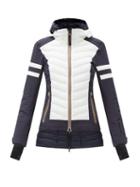 Matchesfashion.com Bogner - Rikela Bi-colour Quilted Shell Ski Jacket - Womens - Navy White