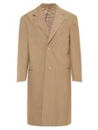 Lemaire - Single-breasted Canvas Coat - Mens - Beige
