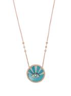 Matchesfashion.com Jacquie Aiche - Diamond, Opal & Turquoise Rose Gold Necklace - Womens - Blue