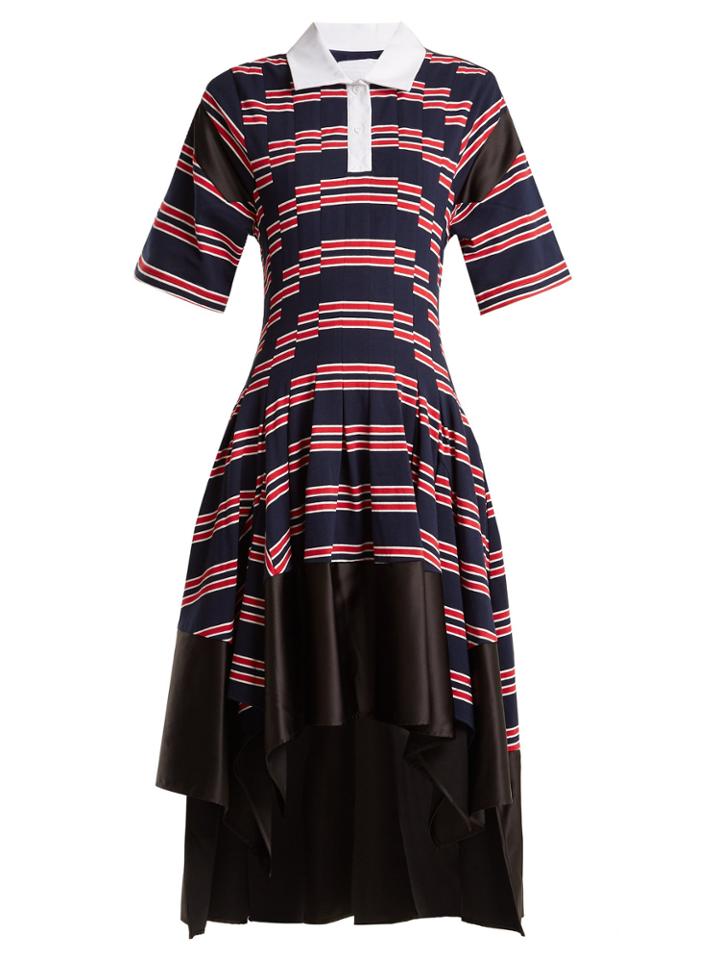 Koché Striped Handkerchief-hem Dress