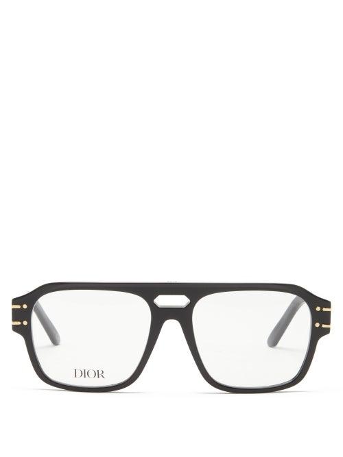 Dior - Diorsignature Aviator Acetate Glasses - Womens - Black