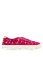 Aquazzura Cosmic Star Embellished Suede Trainers